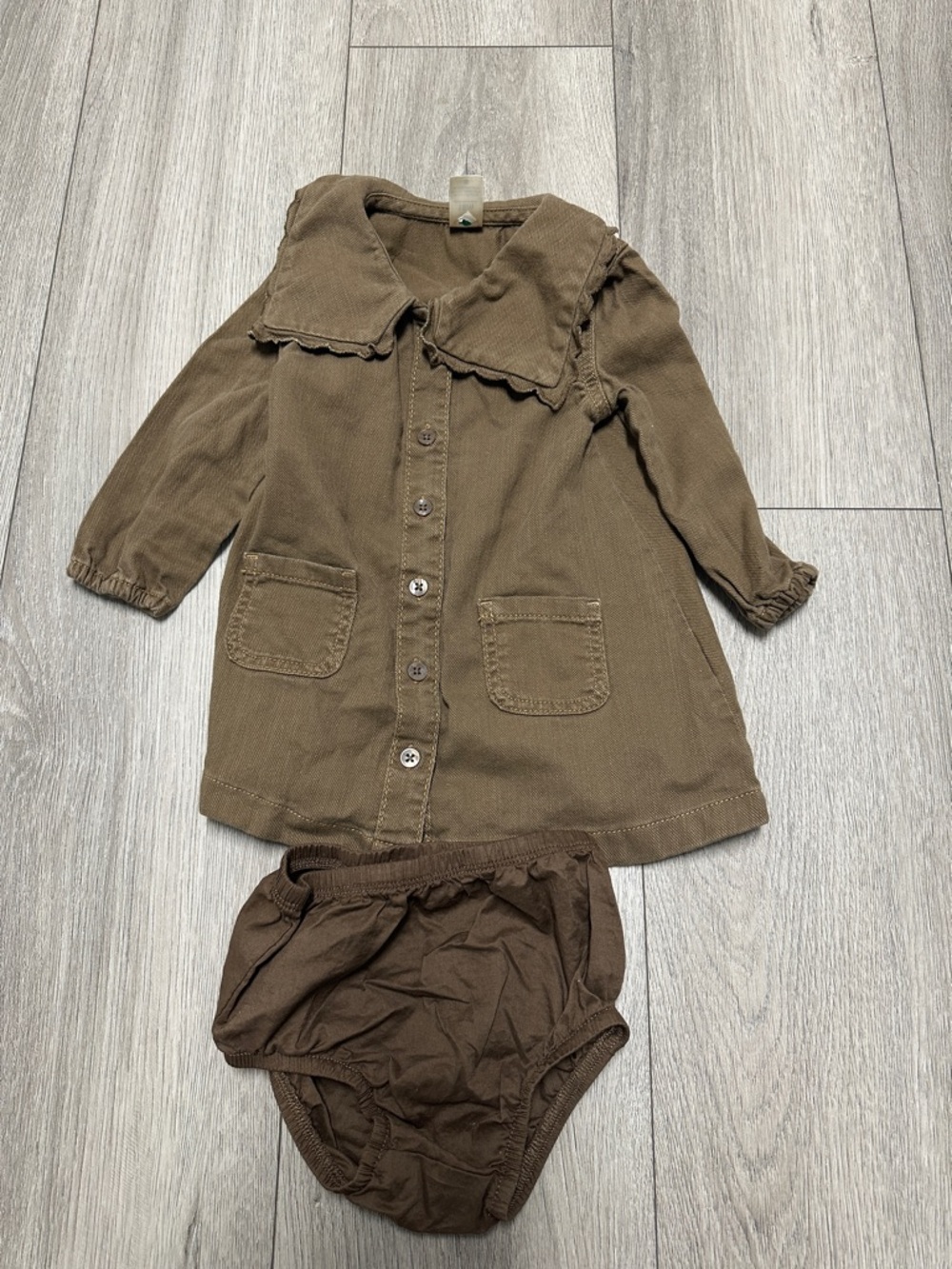 OshKosh B'gosh Brown Corduroy Dress with Bloomers
